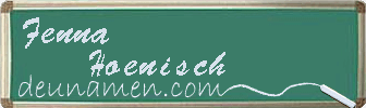 Fenna Hoenisch Visitenkarte